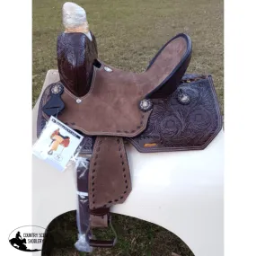 12"/ 13" Double T  Youth Hard Seat Barrel style saddle.