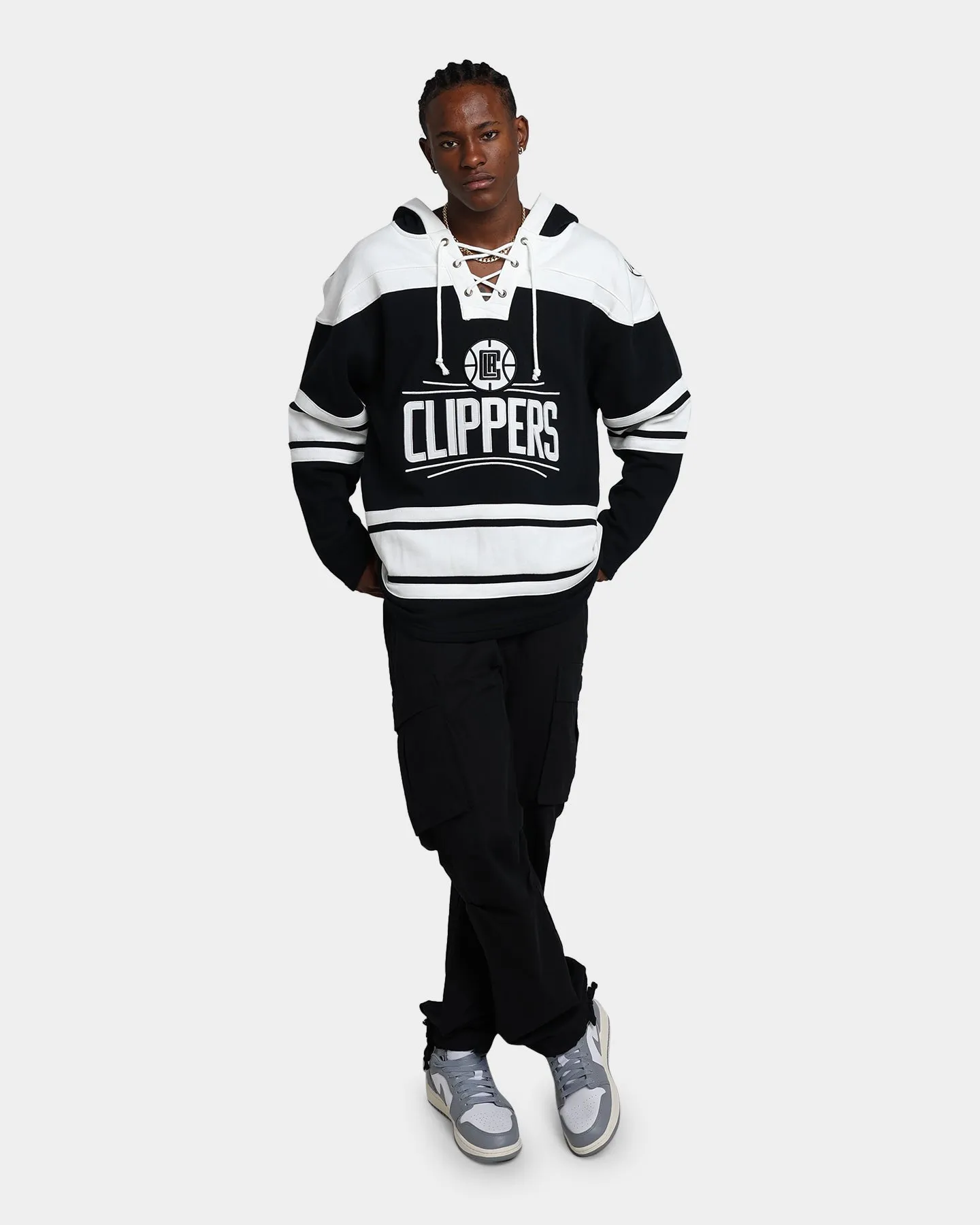 47 Brand LA Clippers Superior Lacer Hoodie Jet Black