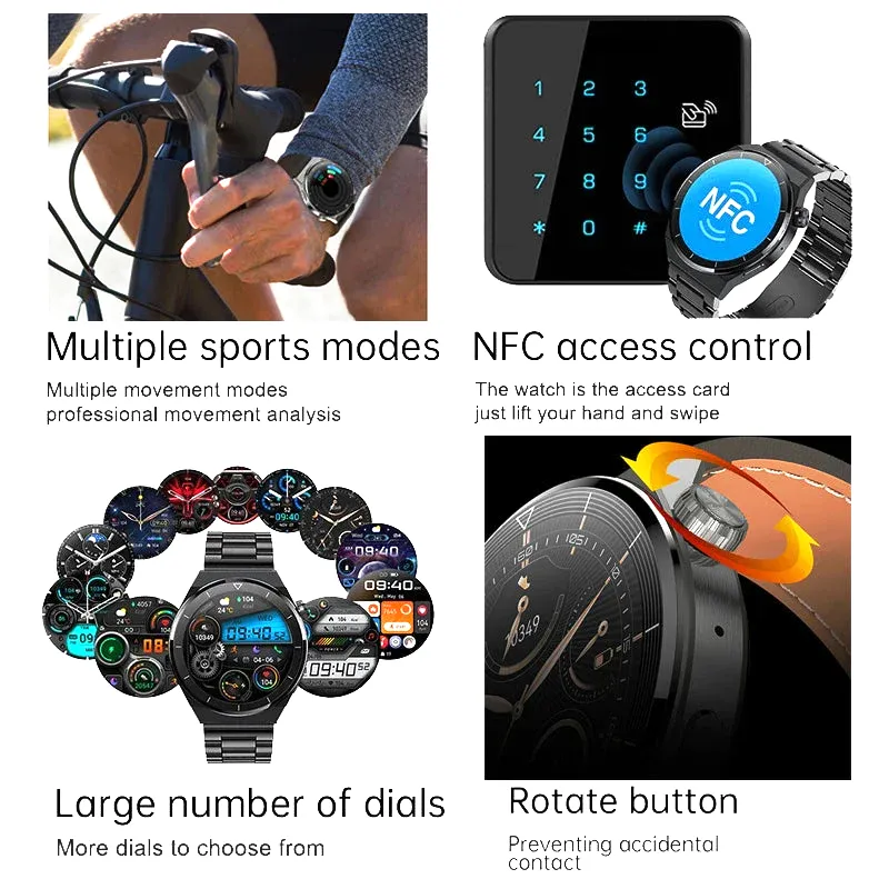 AMOLED 390*390 HD Screen Heart Rate Bluetooth Call Waterproof Smartwatch