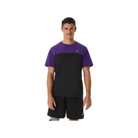 ASICS Men's Race Short Sleeve Top (Grape Jam/Performance Black)