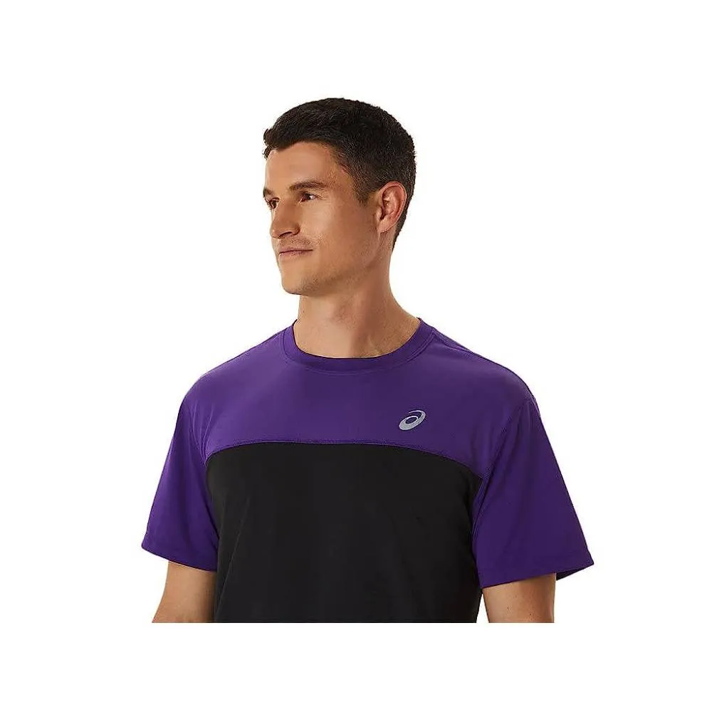 ASICS Men's Race Short Sleeve Top (Grape Jam/Performance Black)