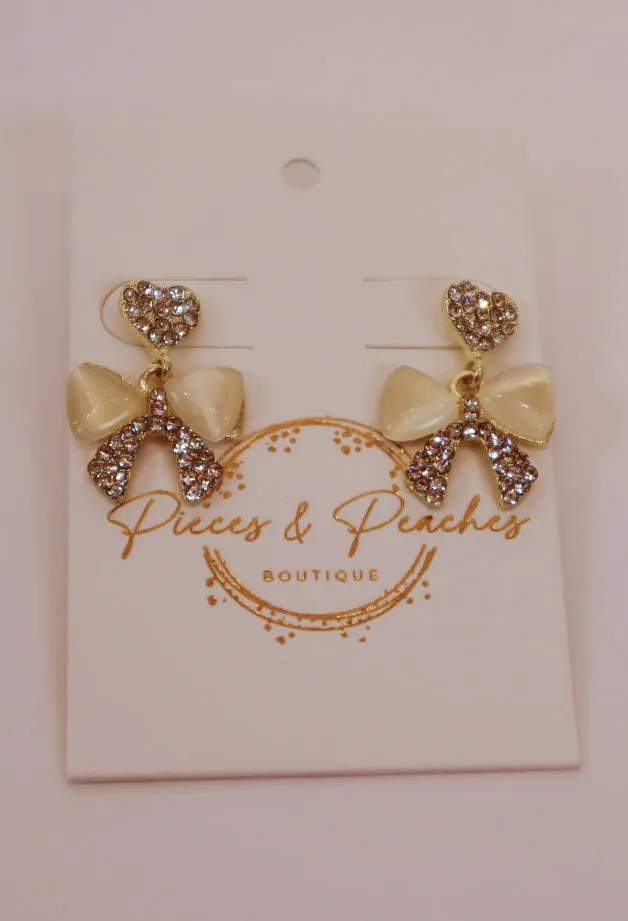 Bow Pave Earrings