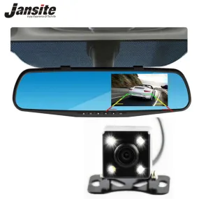 Car Camera Rearview Mirror Car Dvr Dual Lens Dash Cam Recorder