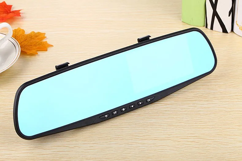 Car Camera Rearview Mirror Car Dvr Dual Lens Dash Cam Recorder