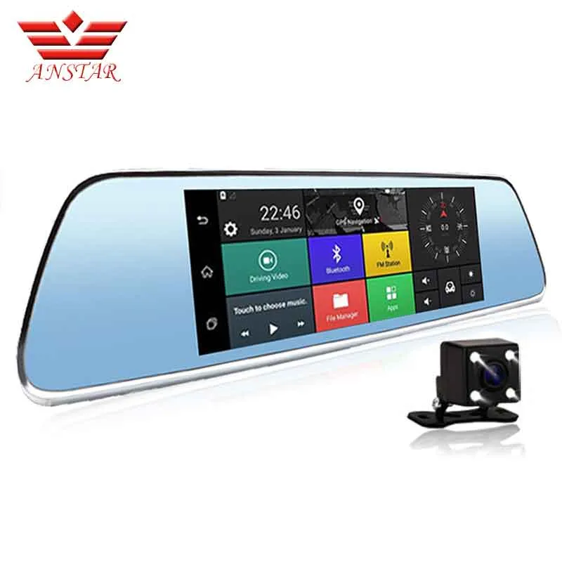 Car Dvr Camera GPS Navigator Android Rearview Mirror