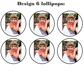 Customize your own 2D ball style edible image lollipop