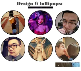 Customize your own 2D ball style edible image lollipop