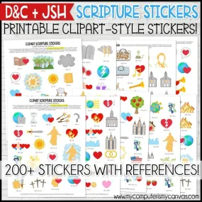 D&C Scripture Stickers   JSH {Clipart Style} PRINTABLE