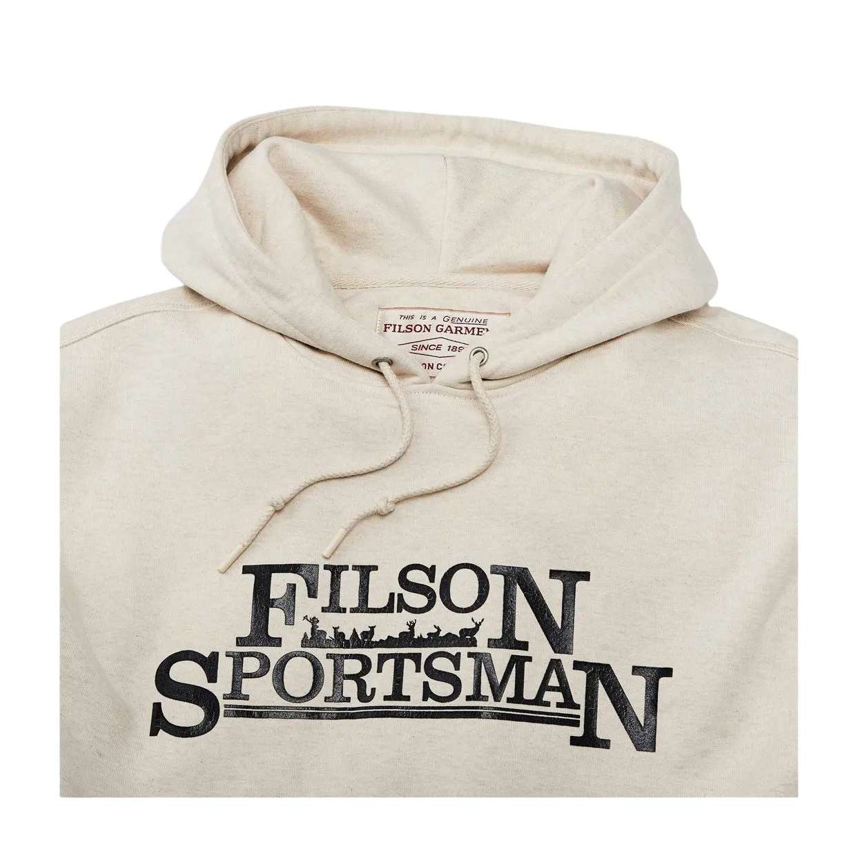 Felpa Uomo Filson Prospector Graphic Hoodie Bianco