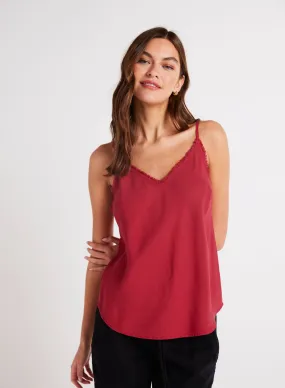 Frayed Cami - Ruby Red