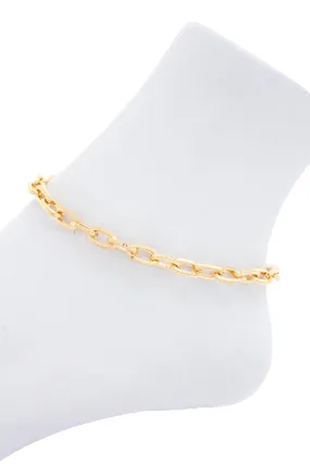 Gold Distressed Chain Link Anklet