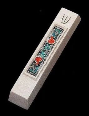 Mezuzah Made in Jerusalem Cast Stone By Shulamit Kanter Art Design #4