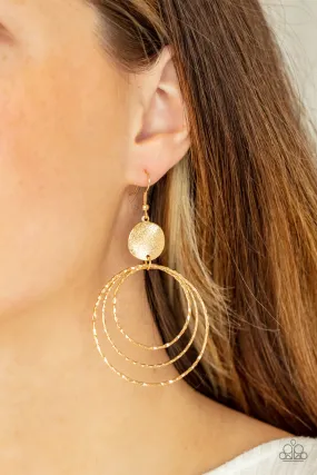 Paparazzi Earring Universal Rehearsal - Gold Earring