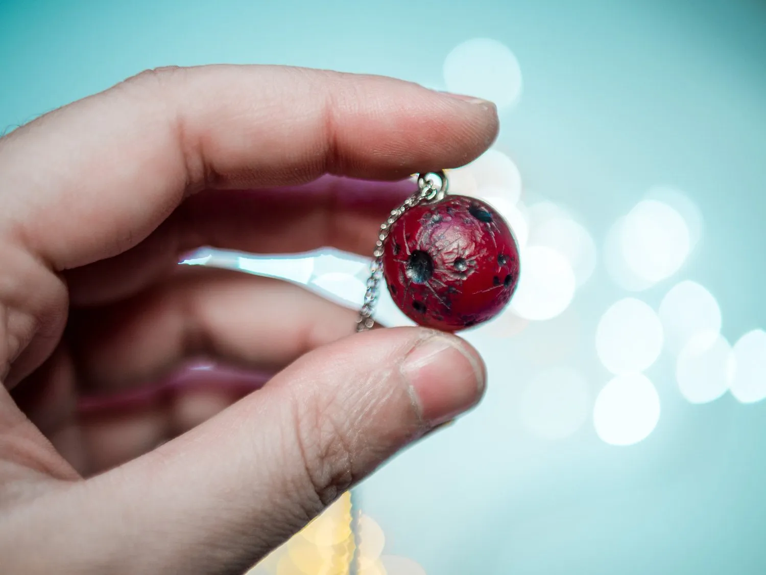 Resin Full moon necklace. Choose your style