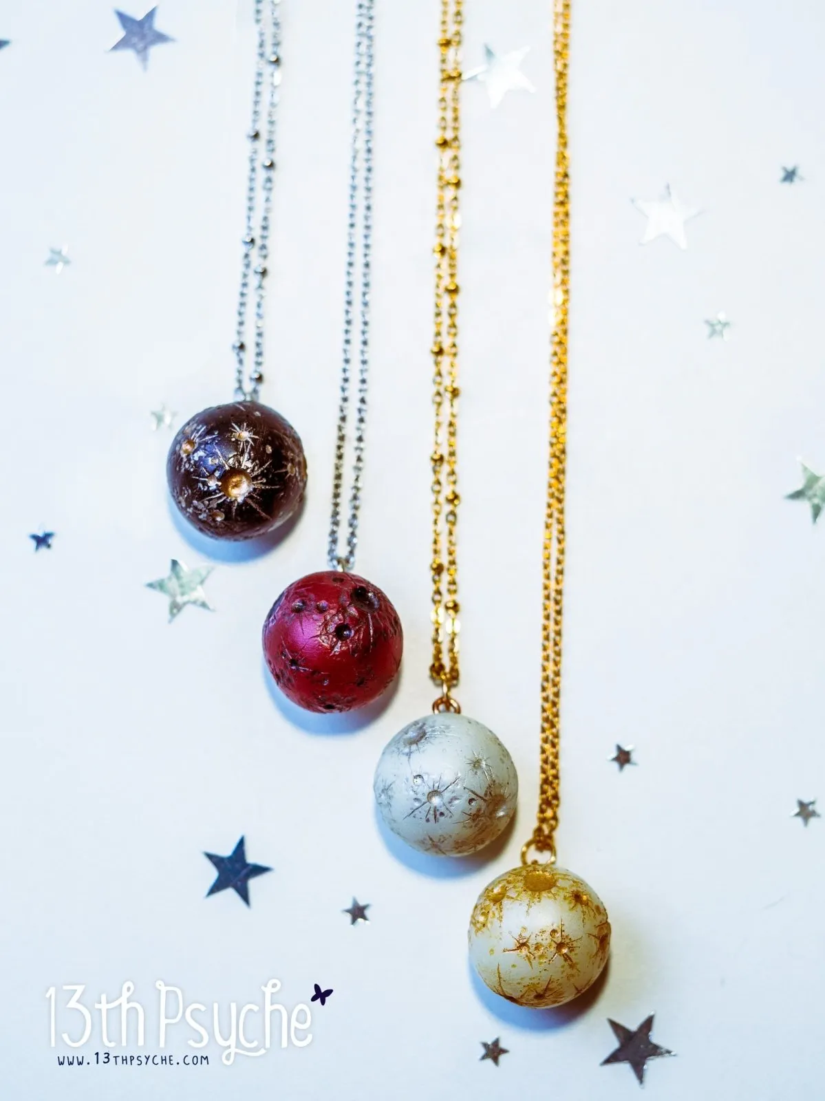 Resin Full moon necklace. Choose your style