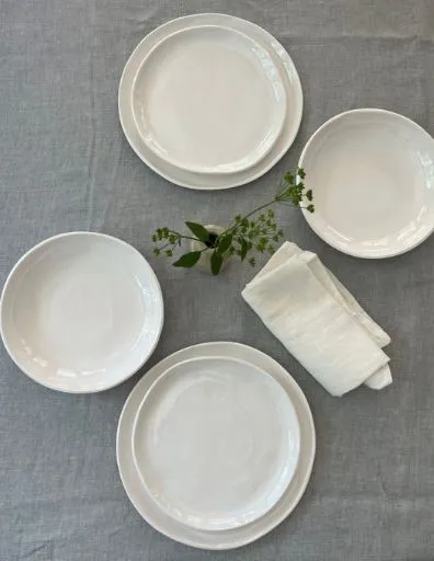 Simple Design Salad Plate White